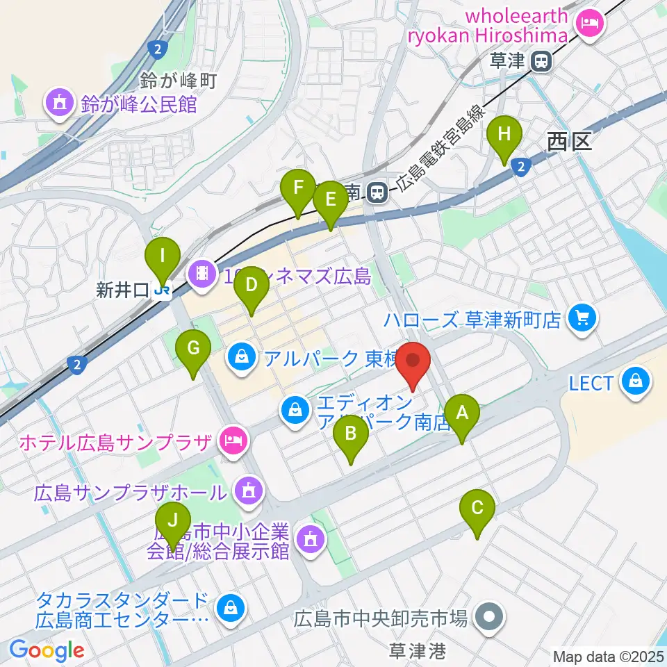MUSIC STUDIO HIVE周辺のコンビニエンスストア一覧地図