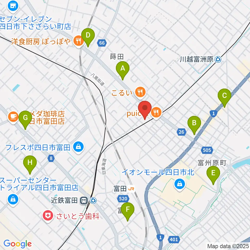 ホーリーハウス周辺のコンビニエンスストア一覧地図