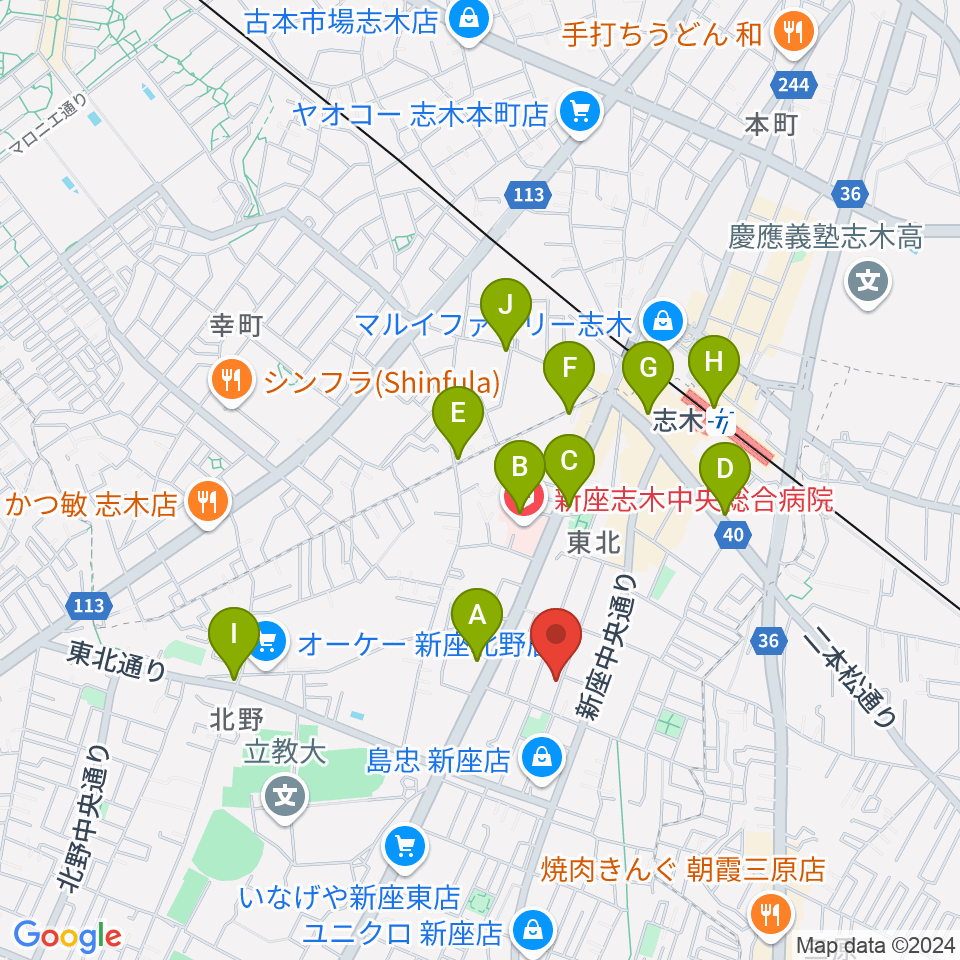 HOLE MUSIC AND PUB周辺のコンビニエンスストア一覧地図