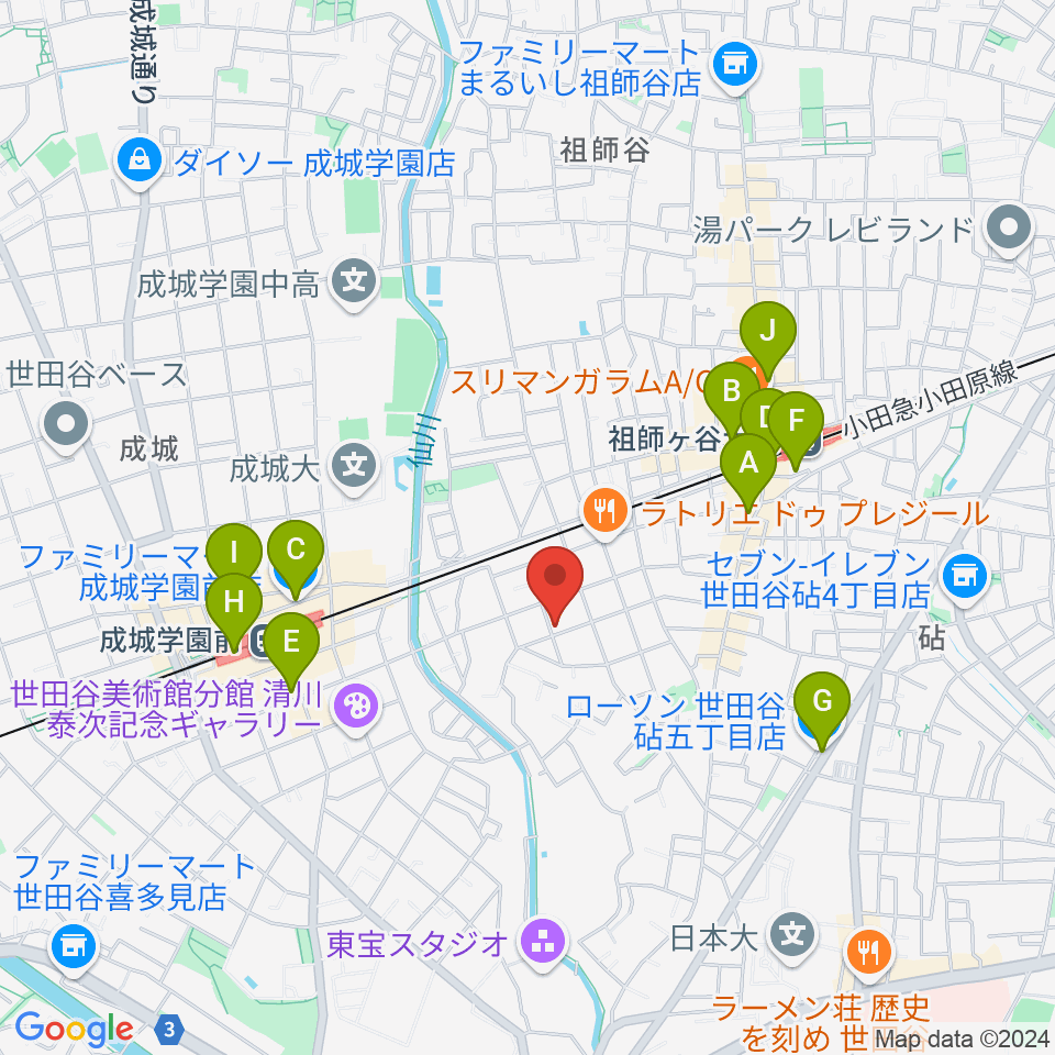 スタジオ トーンマイスター周辺のコンビニエンスストア一覧地図