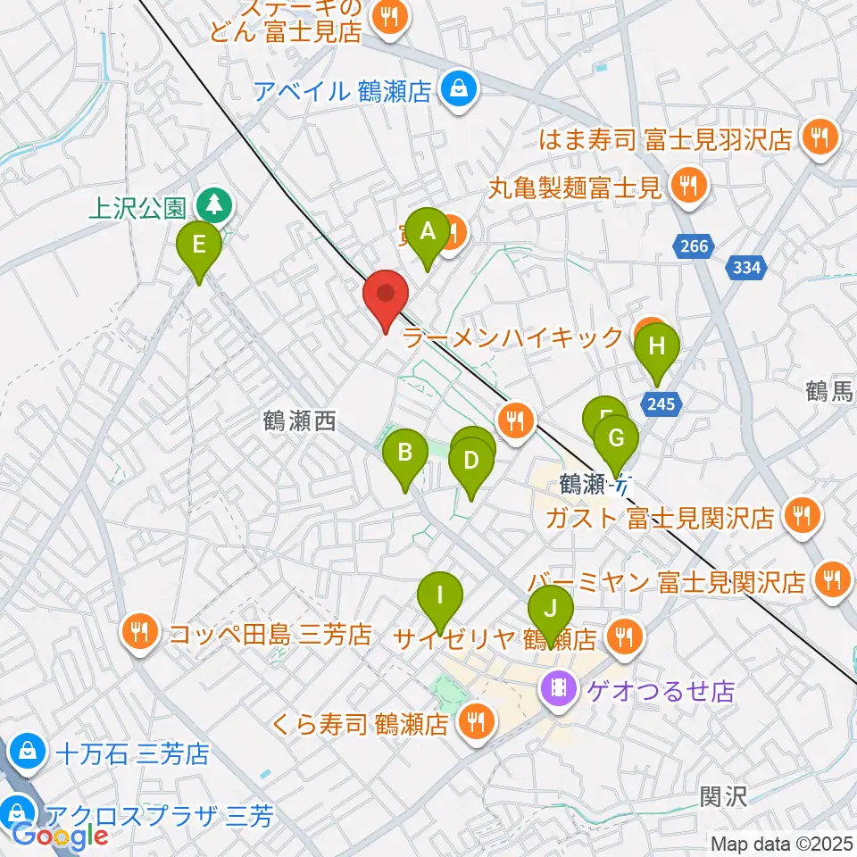 埼玉音楽院周辺のコンビニエンスストア一覧地図