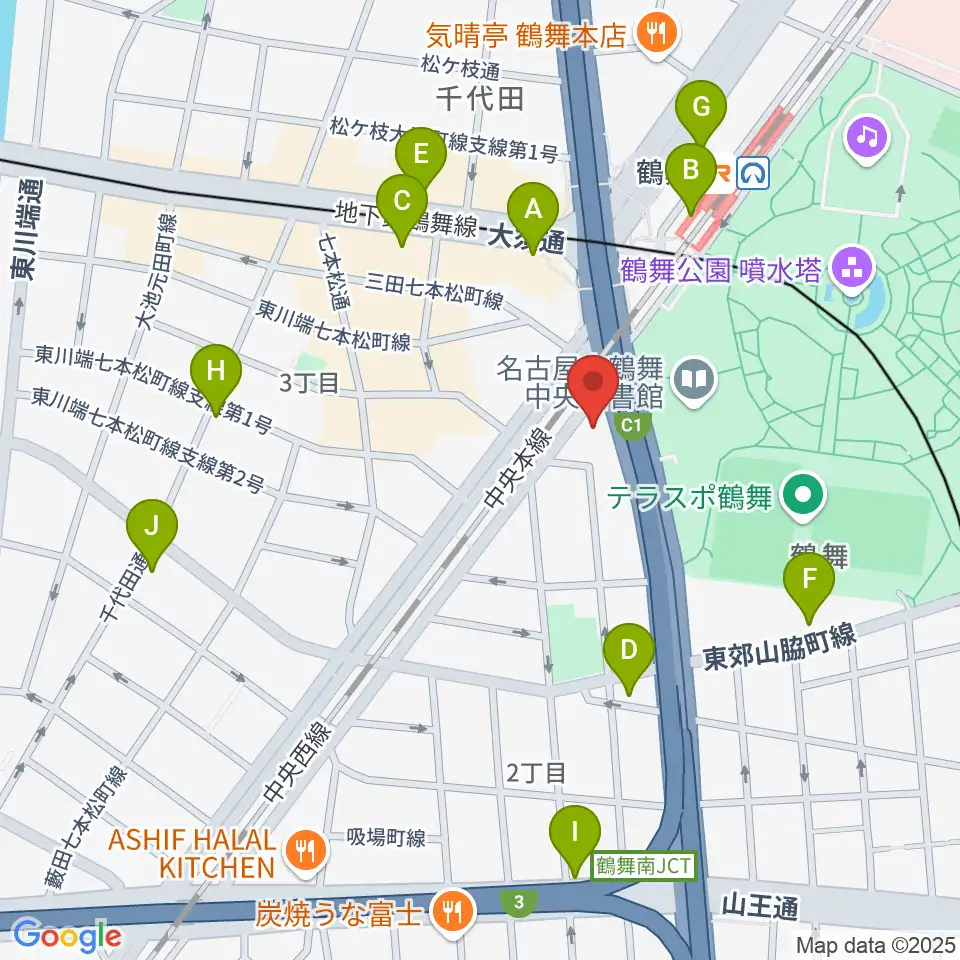 カノンミュージックスクール周辺のコンビニエンスストア一覧地図