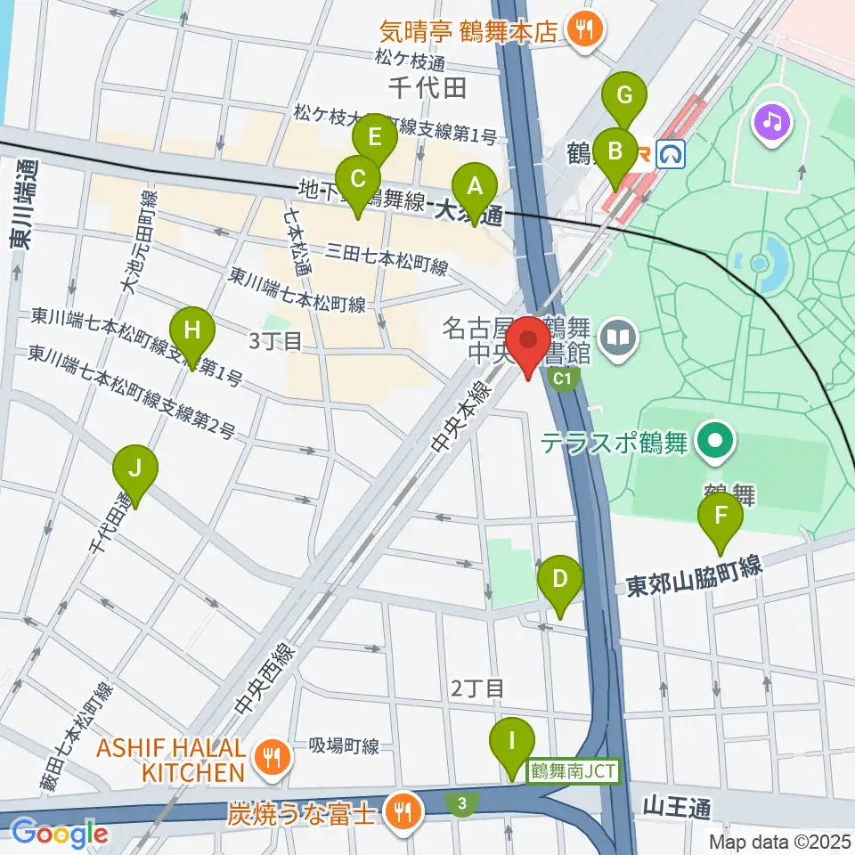 カノンミュージックスクール周辺のコンビニエンスストア一覧地図