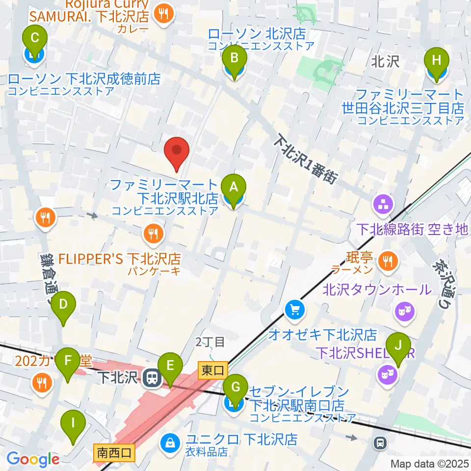 Rinky Dink Studio下北沢2nd周辺のコンビニエンスストア一覧地図