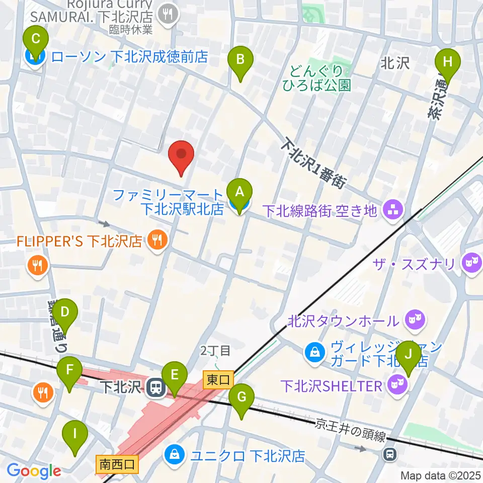 Rinky Dink Studio下北沢2nd周辺のコンビニエンスストア一覧地図