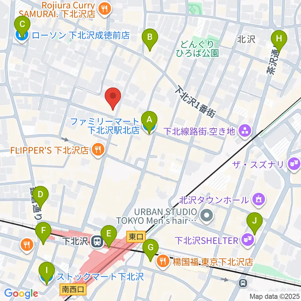 Rinky Dink Studio下北沢2nd周辺のコンビニエンスストア一覧地図