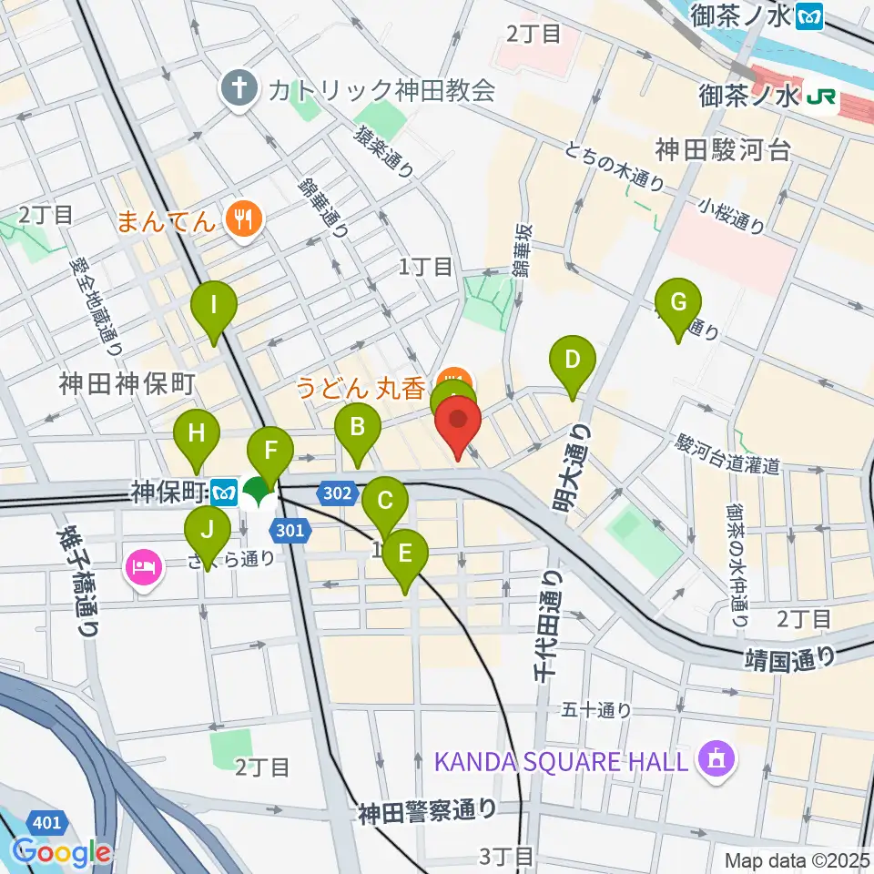Rinky Dink Studio お茶の水 神保町店周辺のコンビニエンスストア一覧地図
