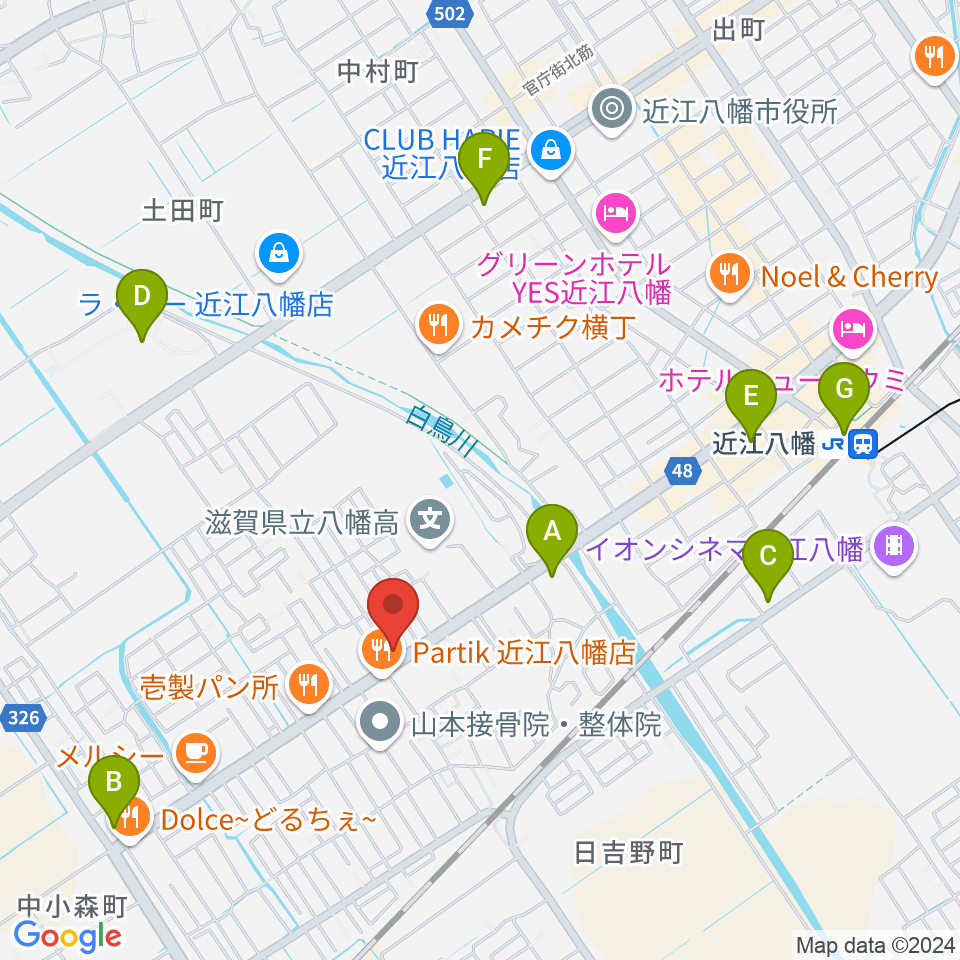 TMAミュージックスクール 八幡センター教室周辺のコンビニエンスストア一覧地図