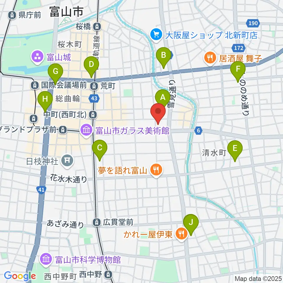中教院Artist's周辺のコンビニエンスストア一覧地図