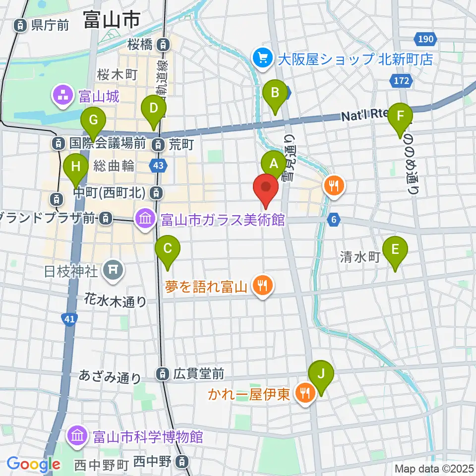 中教院Artist's周辺のコンビニエンスストア一覧地図