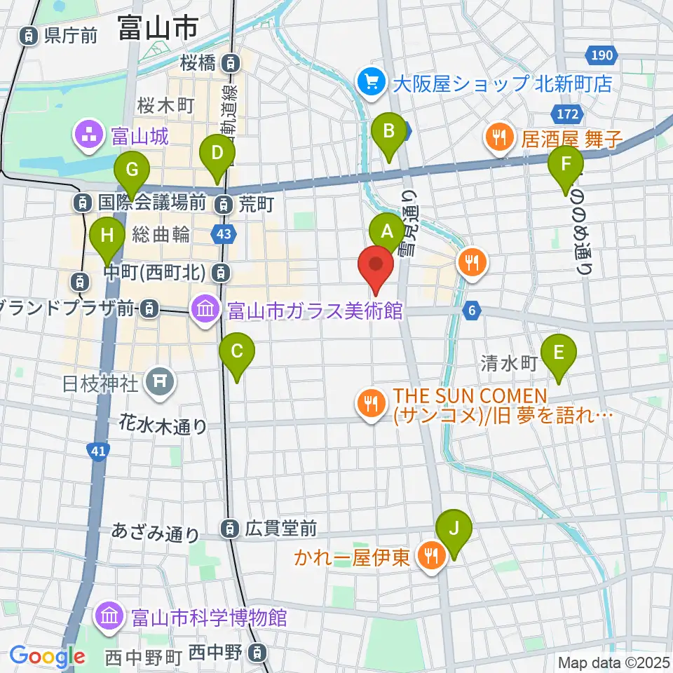 中教院Artist's周辺のコンビニエンスストア一覧地図
