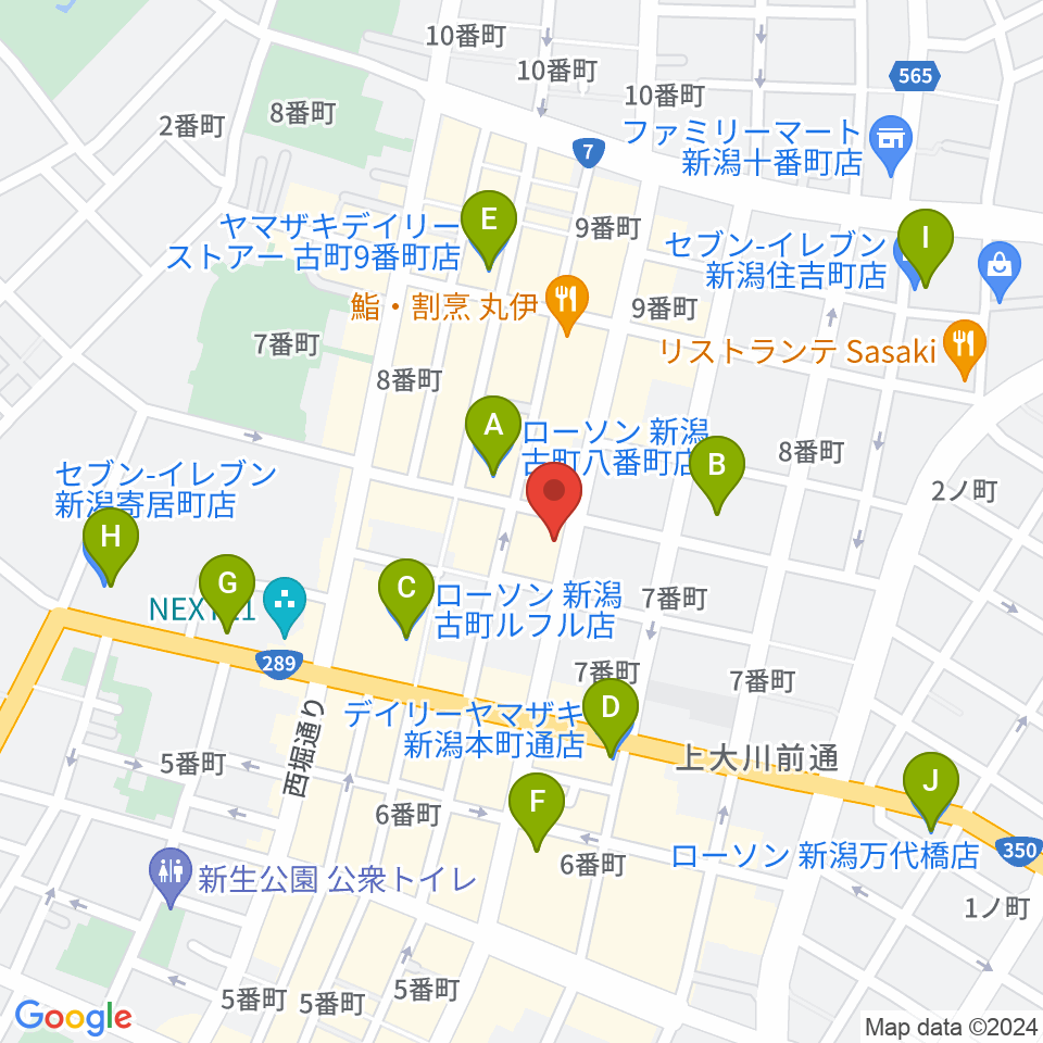 ジョイアミーア周辺のコンビニエンスストア一覧地図