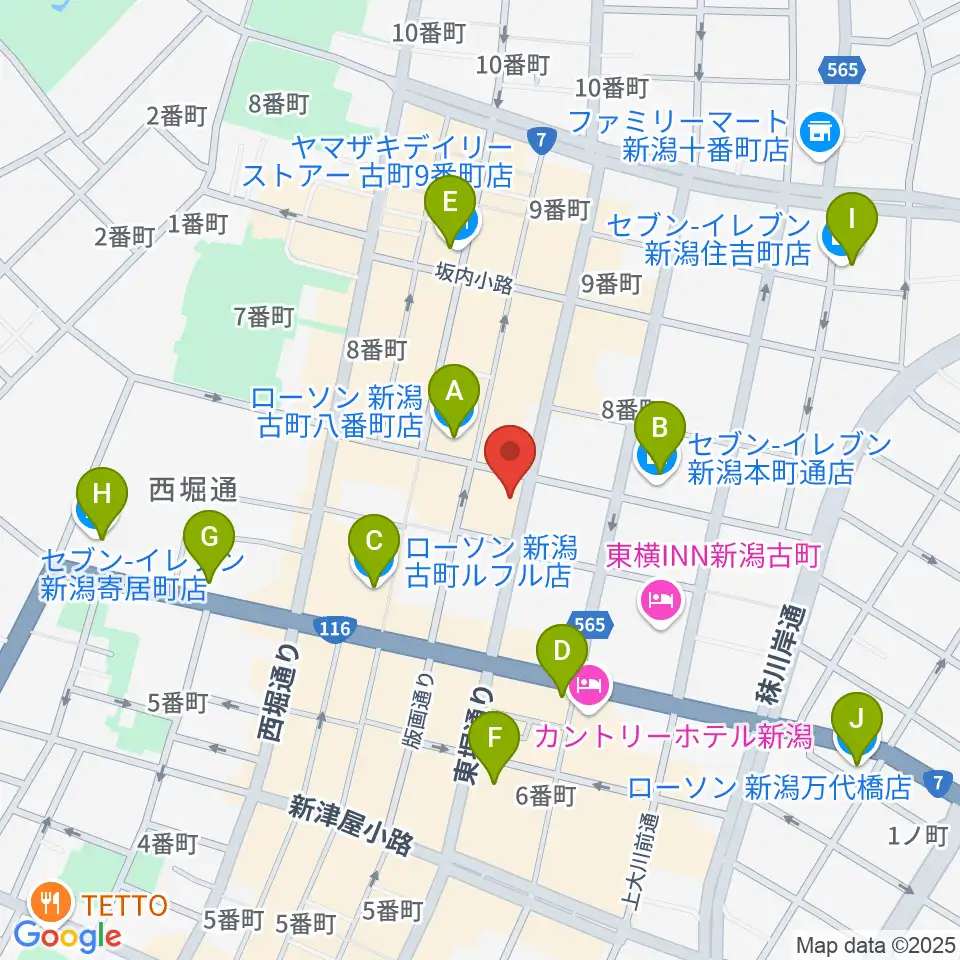 ジョイアミーア周辺のコンビニエンスストア一覧地図