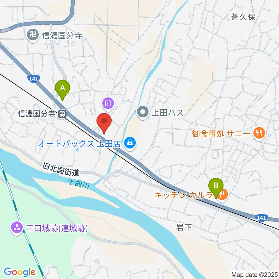 上田ブレイク周辺のコンビニエンスストア一覧地図