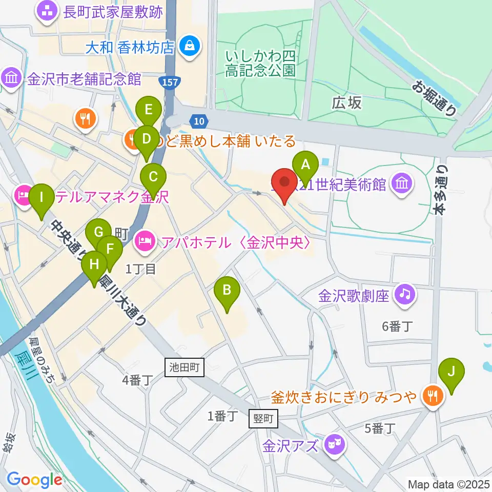 金沢もっきりや周辺のコンビニエンスストア一覧地図