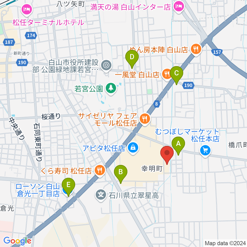 ライブスポット夕焼け周辺のコンビニエンスストア一覧地図