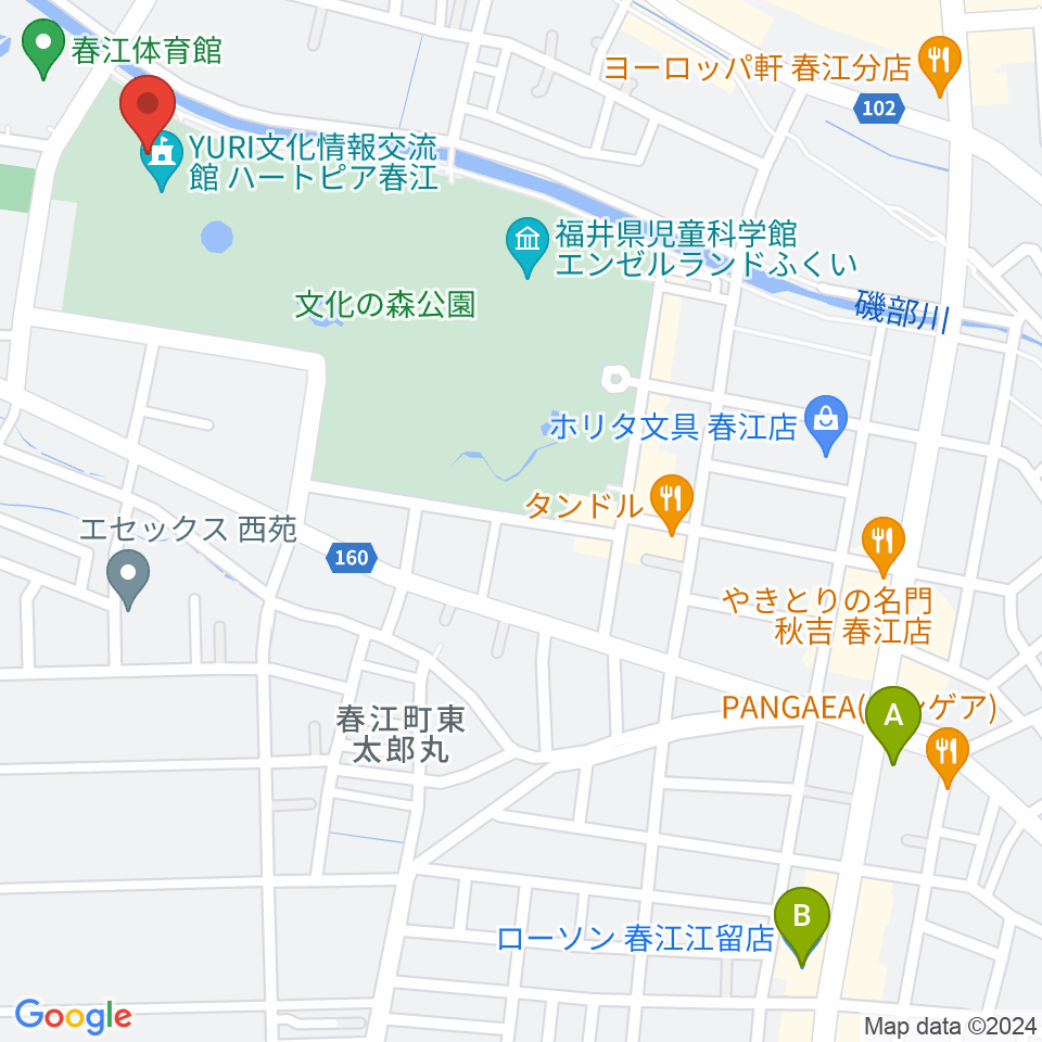 ハートピア春江周辺のコンビニエンスストア一覧地図