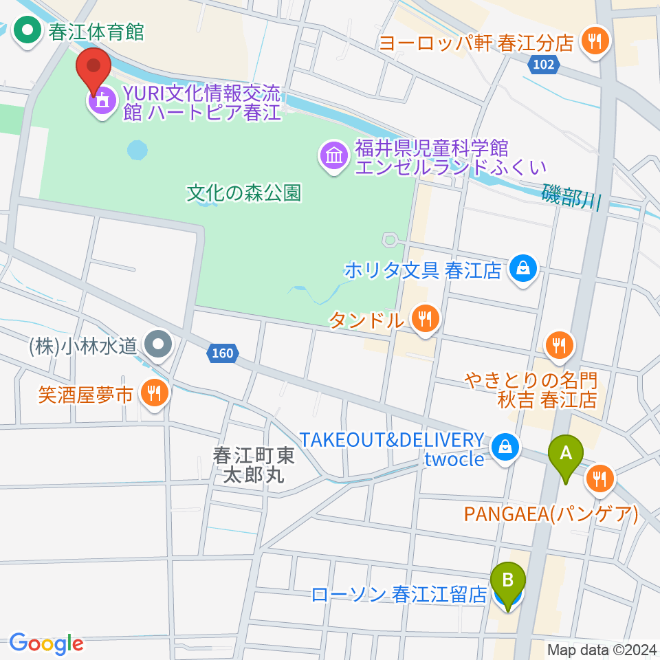 ハートピア春江周辺のコンビニエンスストア一覧地図