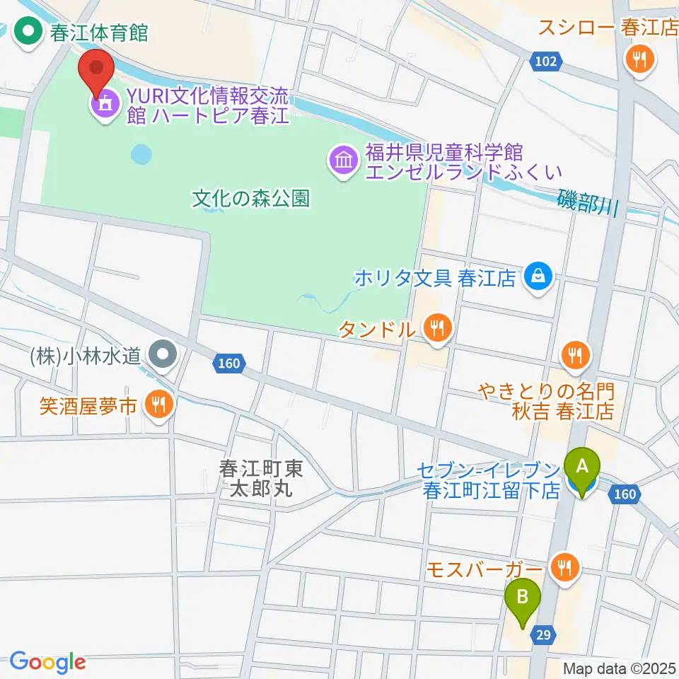 ハートピア春江周辺のコンビニエンスストア一覧地図