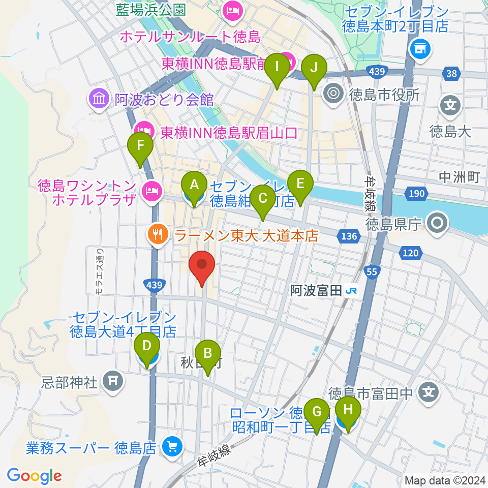 club GRINDHOUSE周辺のコンビニエンスストア一覧地図