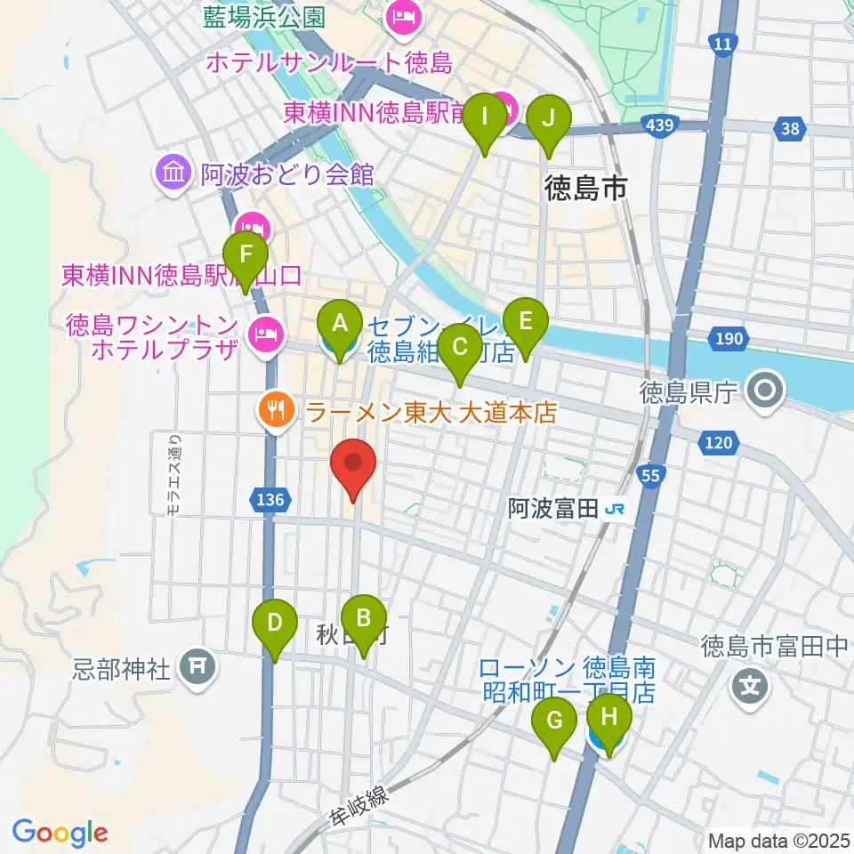 club GRINDHOUSE周辺のコンビニエンスストア一覧地図