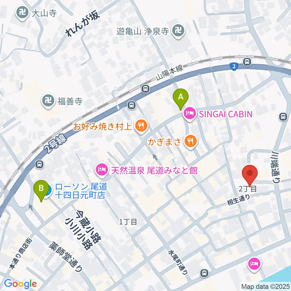 尾道B×B周辺のコンビニエンスストア一覧地図