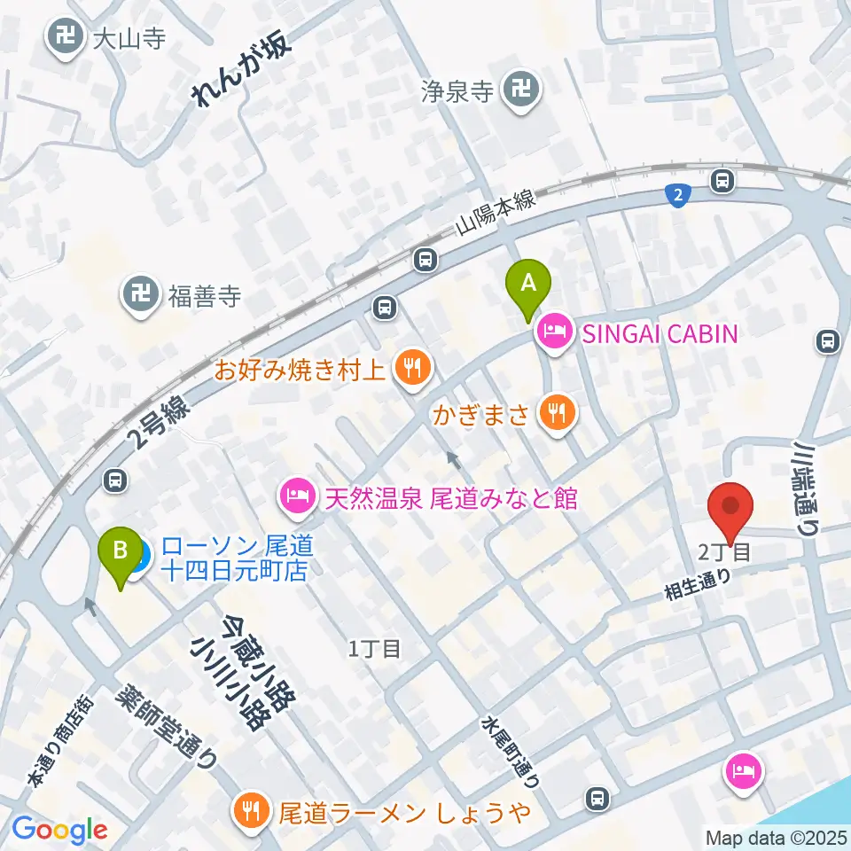 尾道B×B周辺のコンビニエンスストア一覧地図