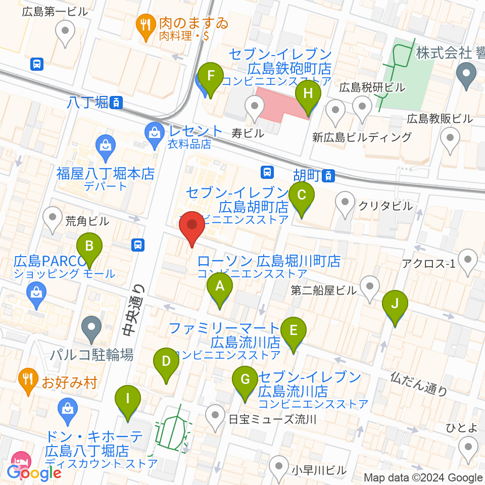 広島セカンドクラッチ周辺のコンビニエンスストア一覧地図