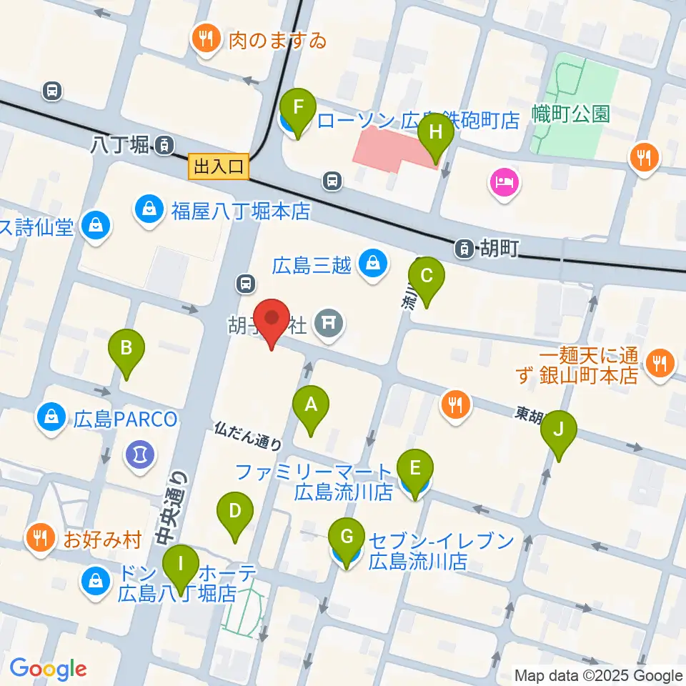 広島セカンドクラッチ周辺のコンビニエンスストア一覧地図