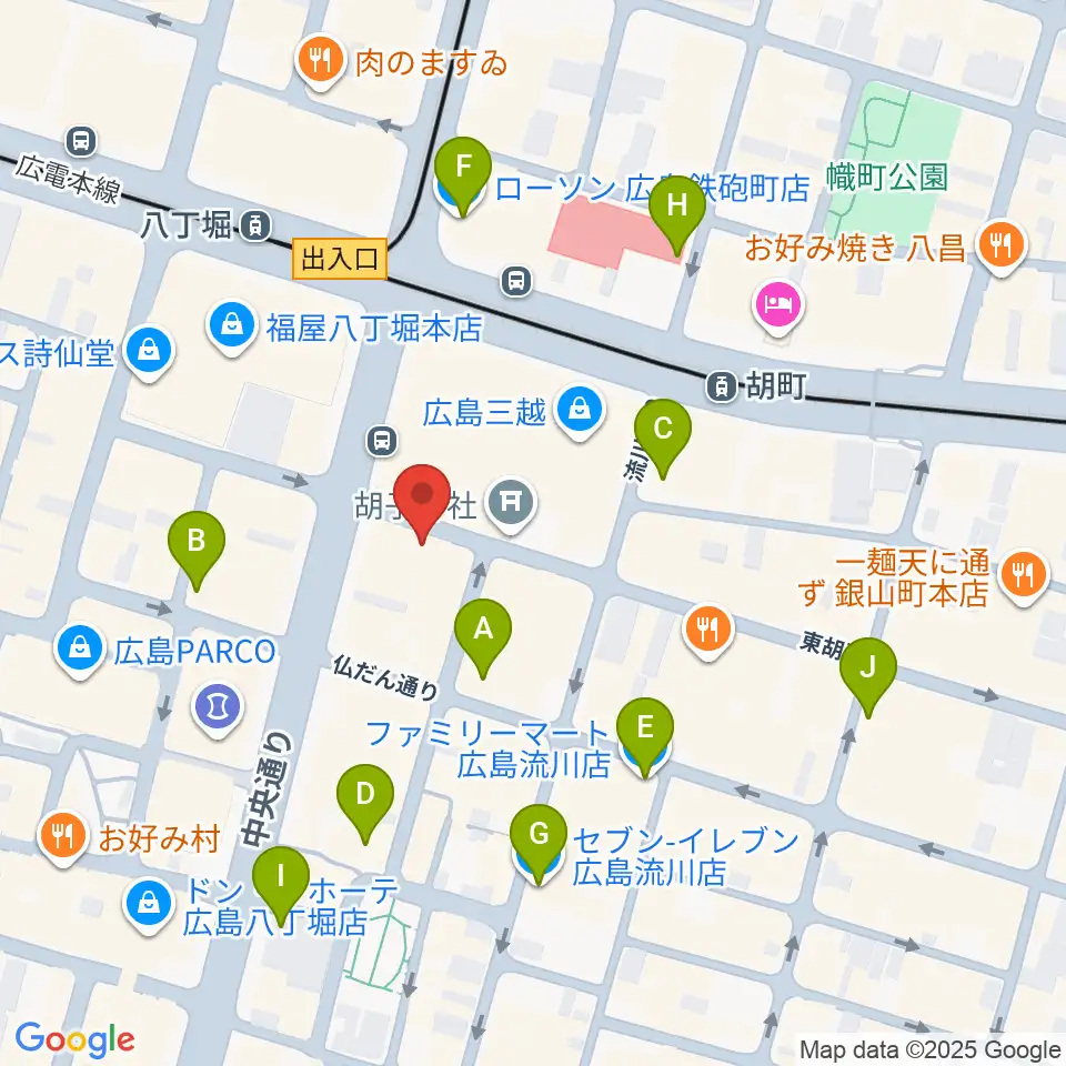 広島セカンドクラッチ周辺のコンビニエンスストア一覧地図