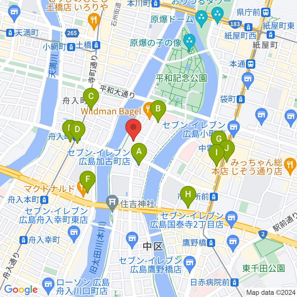 広島文化学園HBGホール周辺のコンビニエンスストア一覧地図