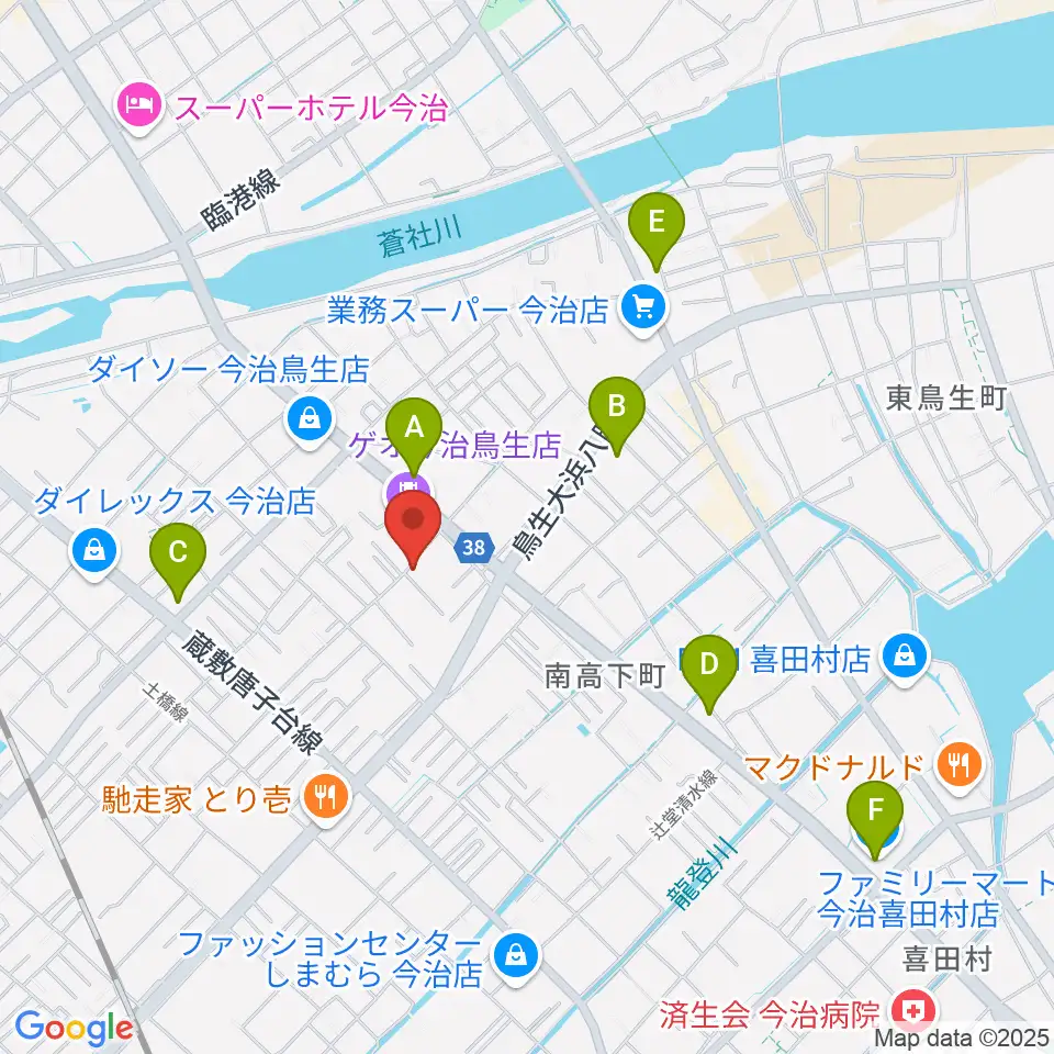 今治ジャムサウンズ周辺のコンビニエンスストア一覧地図
