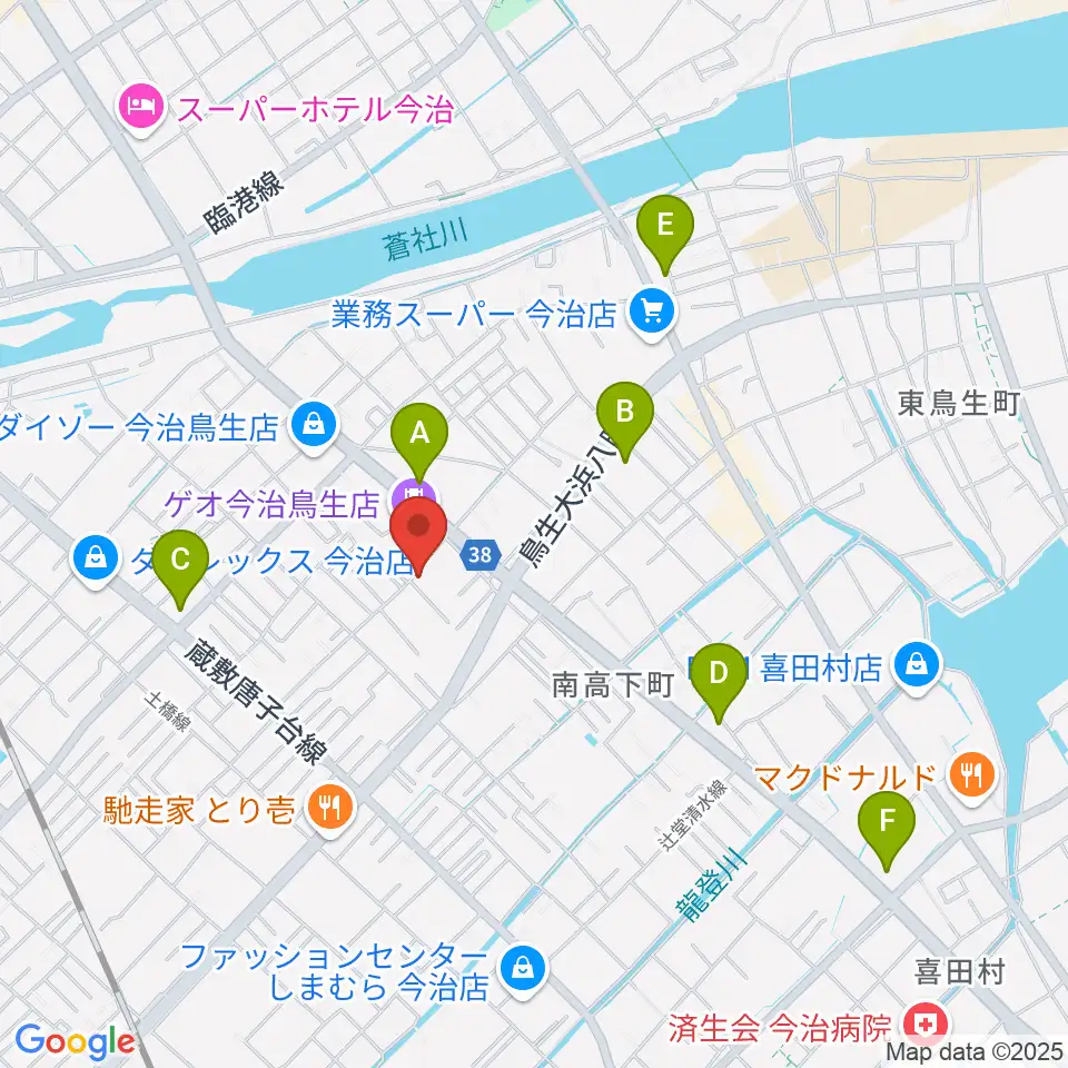 今治ジャムサウンズ周辺のコンビニエンスストア一覧地図