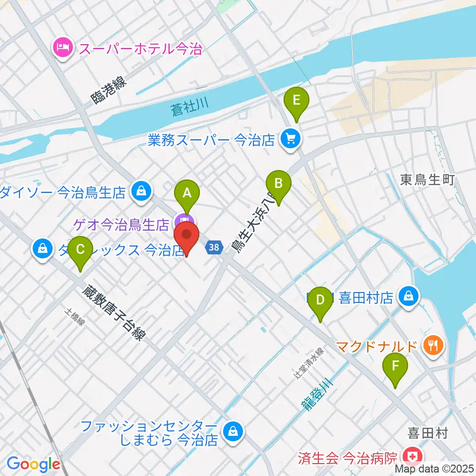 今治ジャムサウンズ周辺のコンビニエンスストア一覧地図
