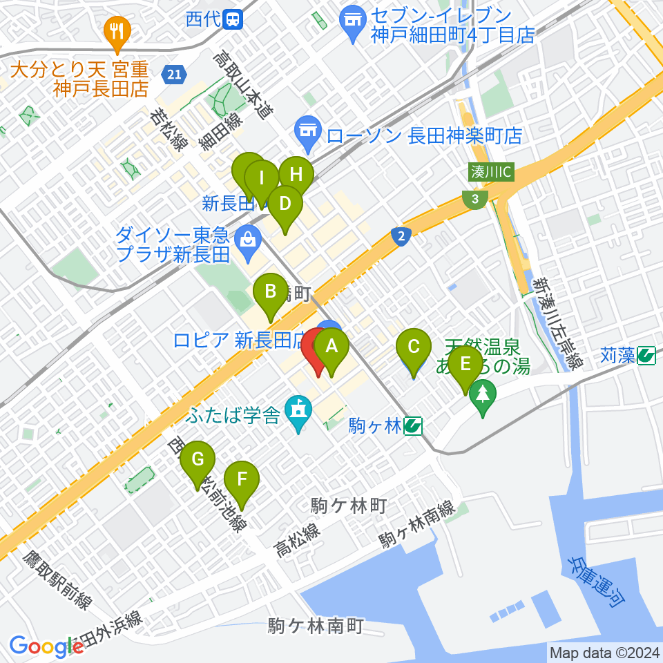 STUDIO UMI周辺のコンビニエンスストア一覧地図