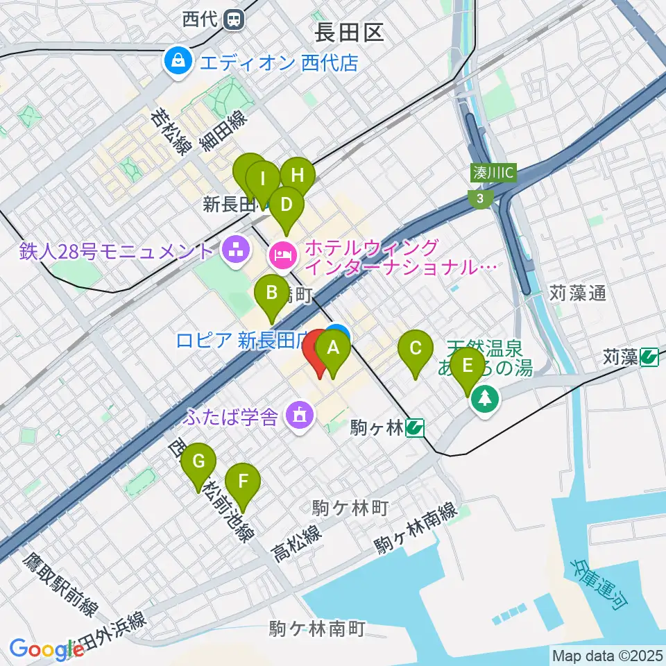 STUDIO UMI周辺のコンビニエンスストア一覧地図