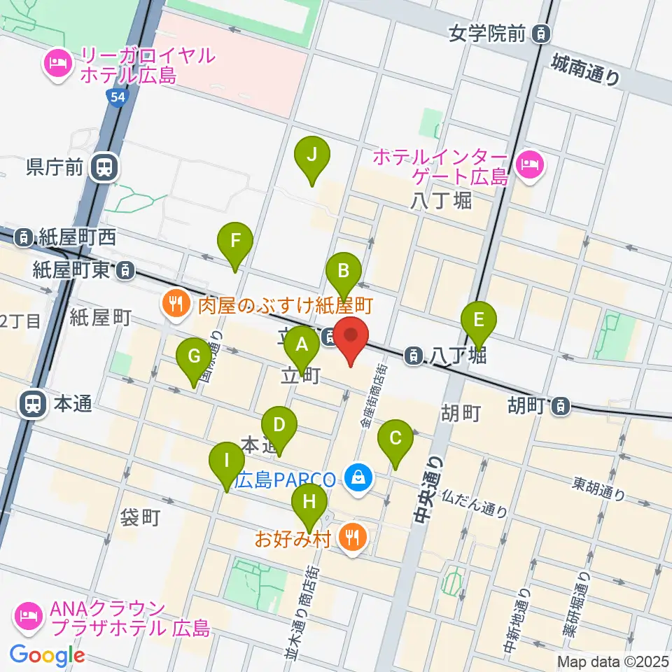 広島4.14周辺のコンビニエンスストア一覧地図