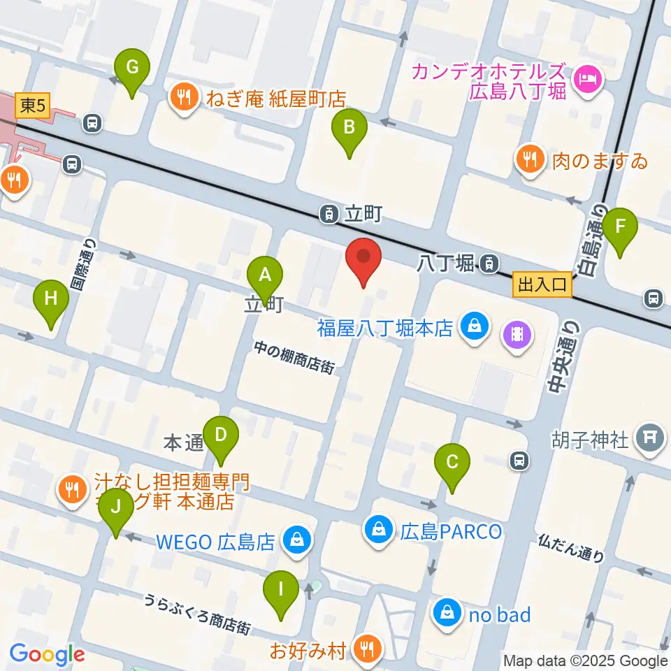 広島4.14周辺のコンビニエンスストア一覧地図