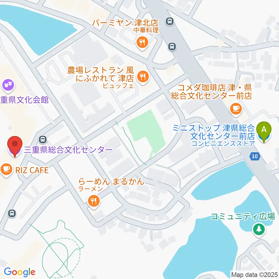 三重県文化会館周辺のコンビニエンスストア一覧地図