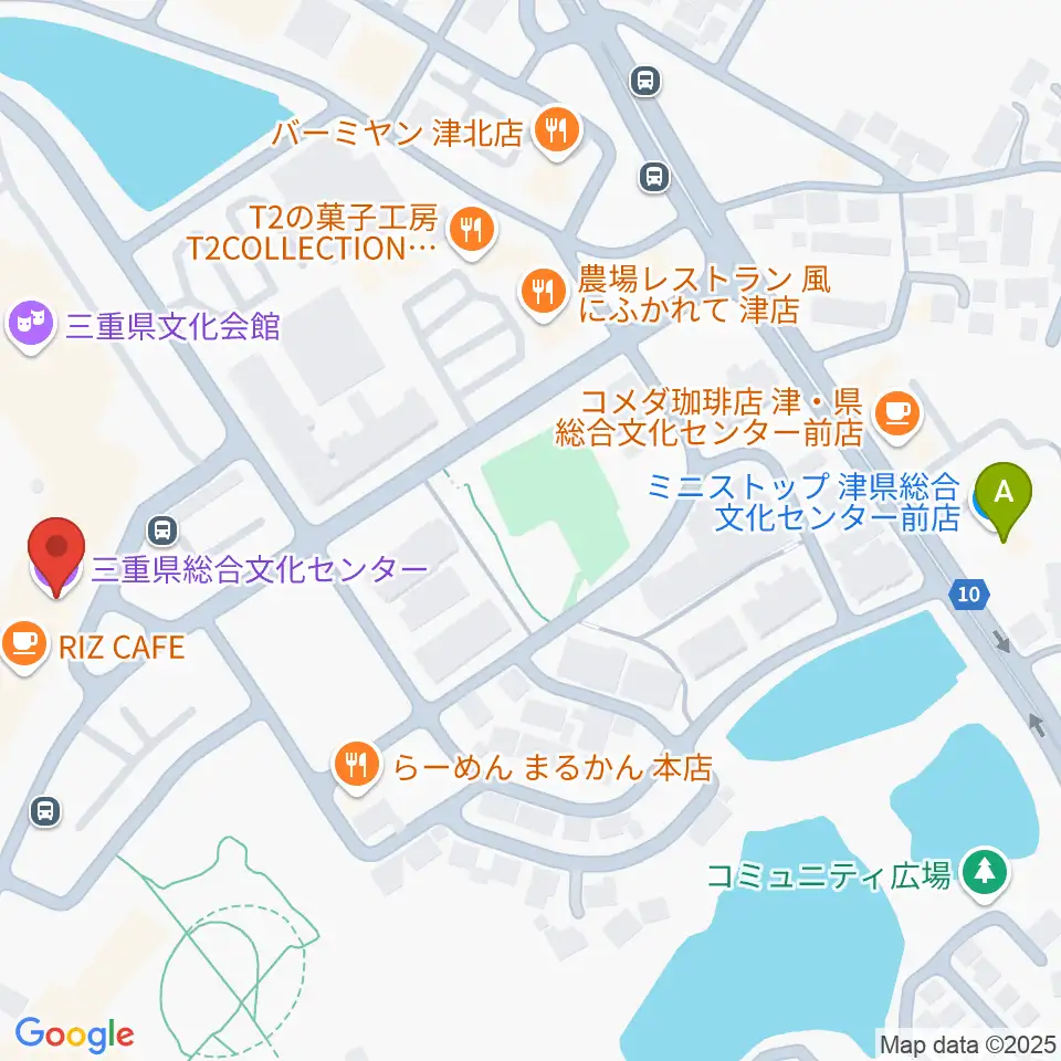 三重県文化会館周辺のコンビニエンスストア一覧地図