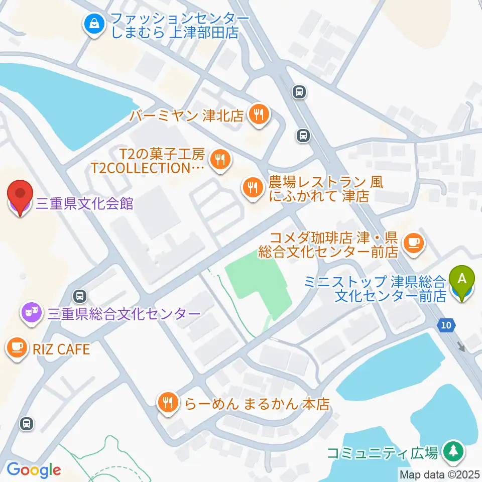 三重県文化会館周辺のコンビニエンスストア一覧地図