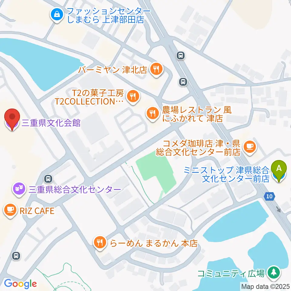 三重県文化会館周辺のコンビニエンスストア一覧地図