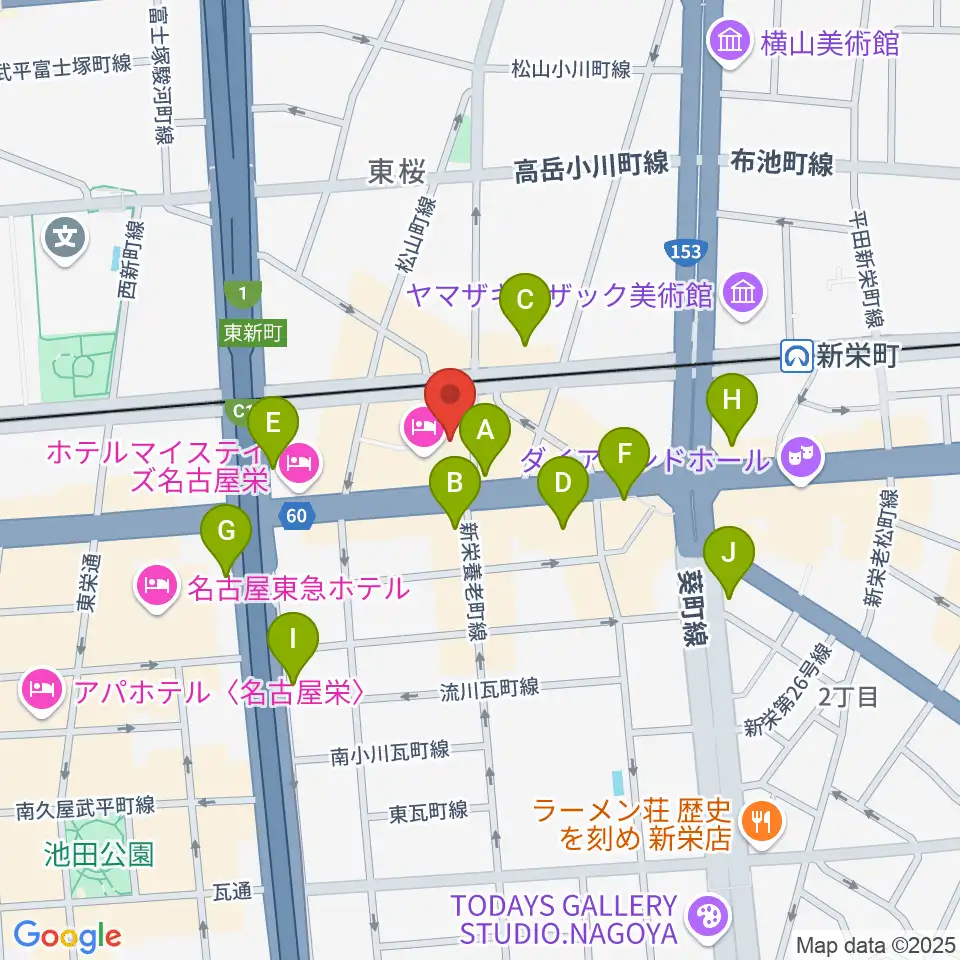 新栄DAYTRIVE周辺のコンビニエンスストア一覧地図
