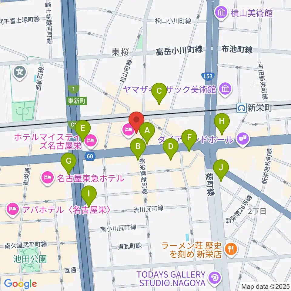 新栄DAYTRIVE周辺のコンビニエンスストア一覧地図