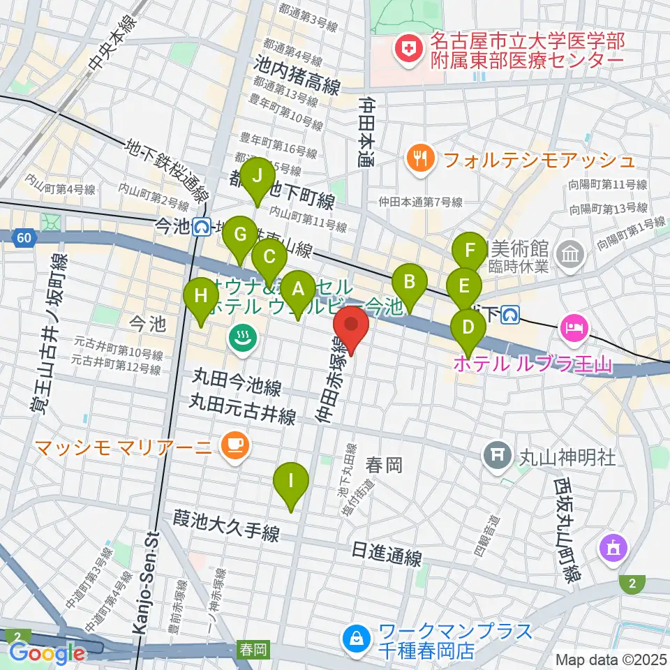 Art&MusicSpace 源周辺のコンビニエンスストア一覧地図
