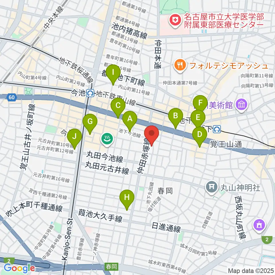 Art＆MusicSpace 源周辺のコンビニエンスストア一覧地図