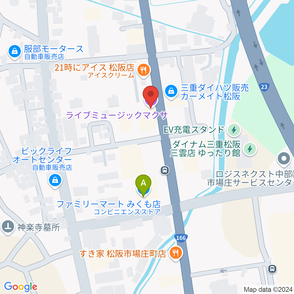 松阪マクサ周辺のコンビニエンスストア一覧地図