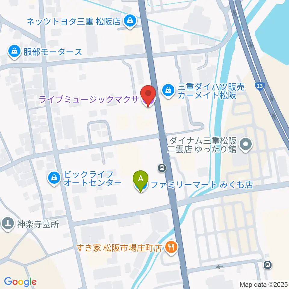 松阪マクサ周辺のコンビニエンスストア一覧地図