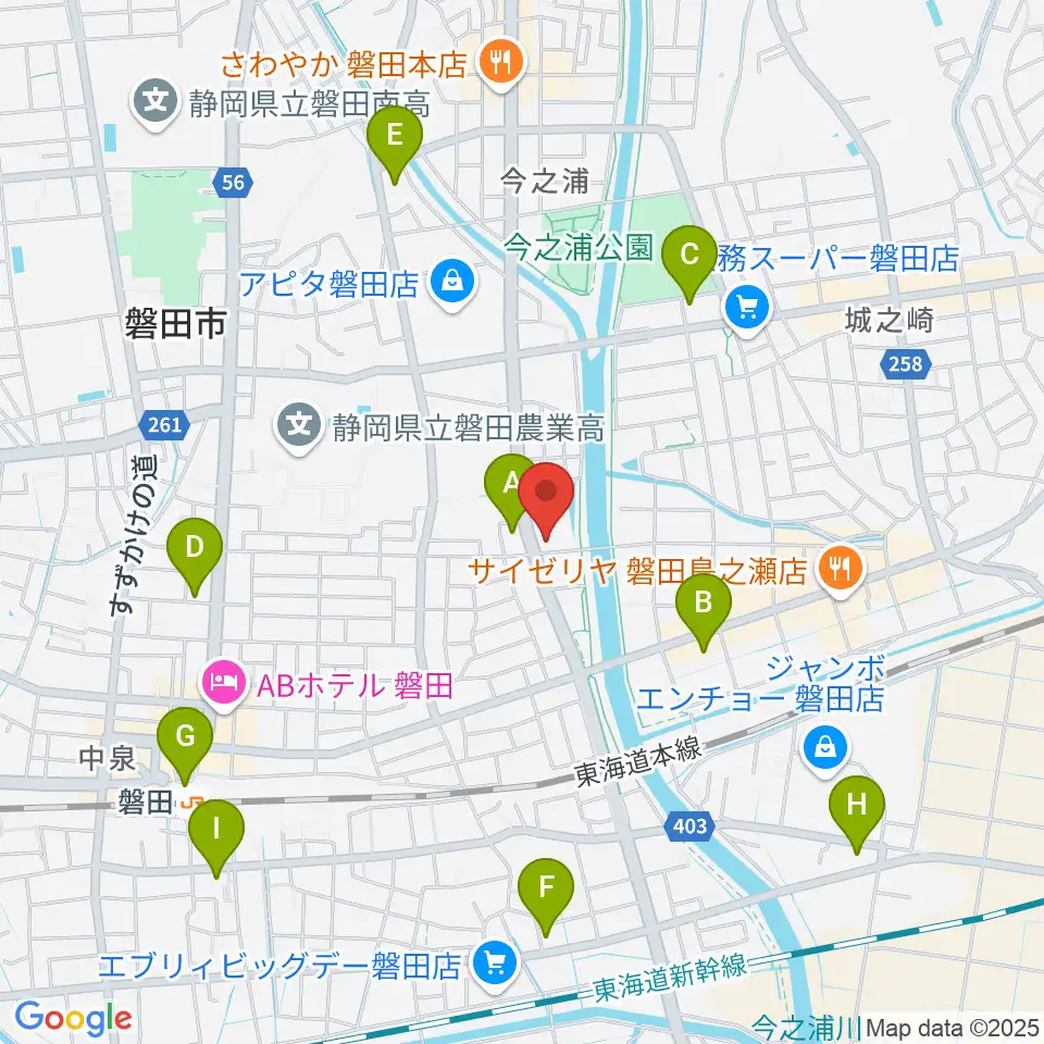 磐田FMステージ周辺のコンビニエンスストア一覧地図