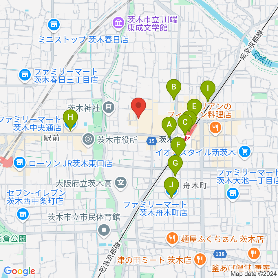 セブンステップミュージック周辺のコンビニエンスストア一覧地図